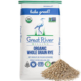 Great River Milling bolsa frontal de centeno orgánico 25 lb, ideal para panadería