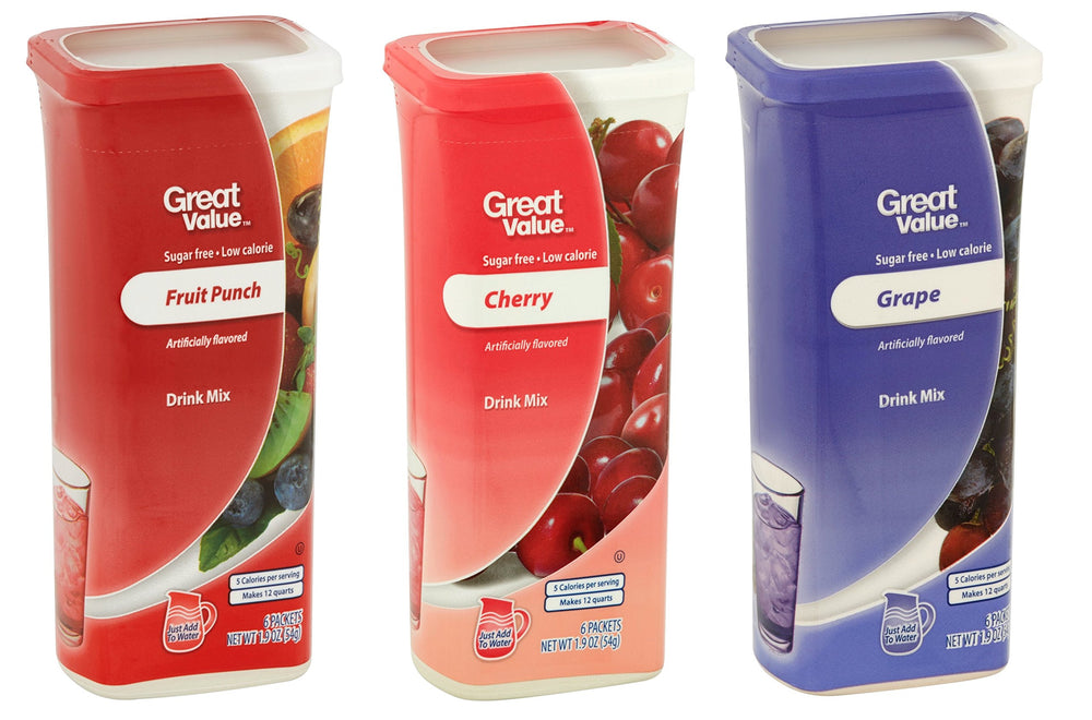 Great Value pack frente mostrando canisters variados y conveniencia