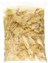 Green Bulk paquete frontal de jengibre cristalizado mostrando 5 lb y etiqueta clara