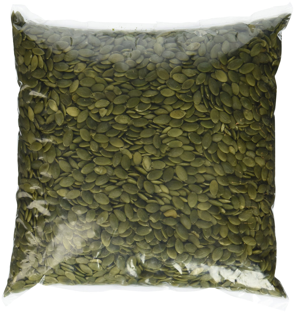 Green Bulk paquete frontal mostrando pepitas crudas frescas y uso versátil