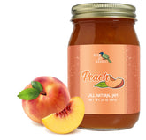 Green Jay Gourmet frasco frente mostrando etiqueta clara y tamaño de 20 onzas, ideal para despensa