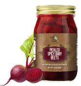 Green Jay Gourmet frasco frontal mostrando remolachas listasa comer y etiqueta artesanal