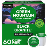 Green Mountain Coffee Roasters frontal del paquete mostrando 60 cápsulas y beneficio práctico
