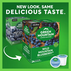 Green Mountain primer plano de una cápsula K-Cup listada para uso rápido