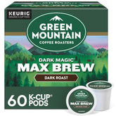 Green Mountain Coffee Roasters frontal de caja mostrando 60 cápsulas y beneficio conveniencia