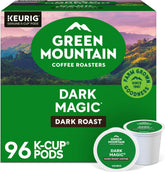 Green Mountain Coffee Roasters paquete frontal Dark Magic mostrando diseño y cantidad