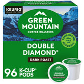 Green Mountain Coffee Roasters frente del empaque que muestra 96 cápsulas y confianza