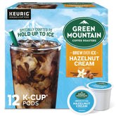Green Mountain paquete frontal Hazelnut Cream muestra sabor y conveniencia