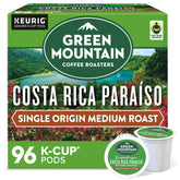 Green Mountain Coffee Roasters frente del empaque mostrando diseño y conveniencia