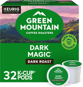 Green Mountain Coffee Roasters frente del paquete mostrando marca y cantidad