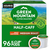 Green Mountain Coffee Roasters empaque frontal mostrando 96 cápsulas y conveniencia