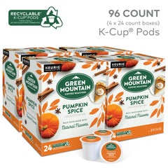 Green Mountain Coffee Roasters cápsulas K-Cup en uso junto a máquina, preparación rápida
