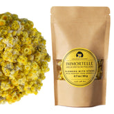 GRIGORIAN GOURMET empaque frontal mostrando 20 g de Immortelle envasada, calidad visible