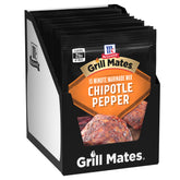 Grill Mates sobre frontal mostrando etiqueta y tamaño útil