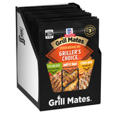 Grill Mates paquete frontal mostrando marca y uso práctico