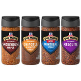 Grill Mates pack frontal mostrando los cuatro sazonadores, ideal para probar sabores