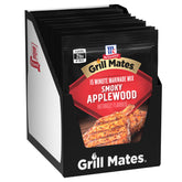 Grill Mates frente del empaque mostrando pack de 12 sobres, conveniente para guardar