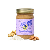 Ground Up frasco frontal mostrando etiqueta y tamaño 12 oz, apoya decisiones de compra