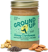 Ground Up frasco frontal con etiqueta clara y aspecto apetecible