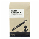 Groundwork paquete frontal 2 lb mostrando sello orgánico y diseño, conveniencia y calidad