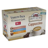 Grove Square caja frontal mostrando variedad y conveniencia