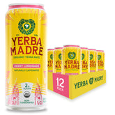 Guayaki lata frontal mostrando diseño y sabor Berry Lemonade, refrescante y orgánica