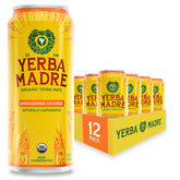 Guayaki Yerba Madre vista frontal de la lata que muestra diseño y tamaño
