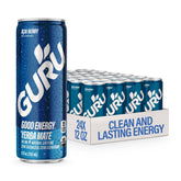 GURU lata frontal mostrando etiqueta clara y beneficio energético natural