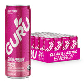 GURU lata frontal mostrando el diseño y beneficio de energía natural