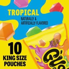 Gushers bolsa abierta con gomitas mostrando variedad y facilidad