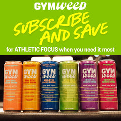 GYM SODA lata en mano para comparar tamaño y llevar al entrenamiento