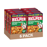 Hamburger Helper empaque frontal mostrando paquete y beneficio práctica