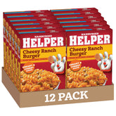 Hamburger Helper empaque frontal mostrando diseño y beneficios claramente