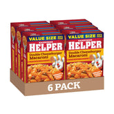 Hamburger Helper empaque frontal mostrando nombre y porción, conveniencia visible