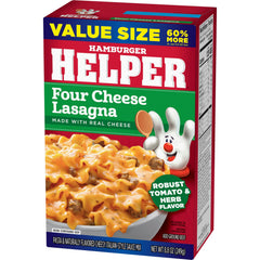 Hamburger Helper close-up de salsa cremosa mostrando textura y sabor real
