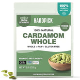 HANDPICK paquete frontal con vainas de cardamomo, aporta aroma puro