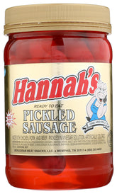 HANNAH'S frasco frontal con salchichas en escabeche, atractivo y práctico