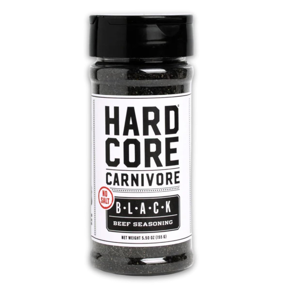 Hardcore Carnivore frasco frente mostrando etiqueta, ideal para parrilla