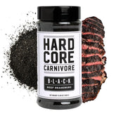 Hardcore Carnivore frente del empaque mostrando shaker y marca