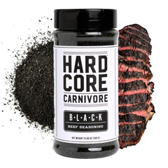 Hardcore Carnivore frente del empaque mostrando shaker y marca