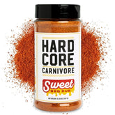 Hardcore Carnivore frente del envase mostrando la marca y tamaño, ideal para barbacoas