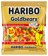HARIBO Goldbears bolsa frontal mostrando colores y cantidad para compartir
