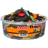 Haribo frente del paquete mostrando el logo y la bolsa moderna, ideal para compartir