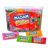 Haribo MAOAM lata frontal mostrando el surtido y protección del envase