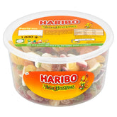 Haribo Tangfastics tub vista frontal beneficio tamaño para compartir