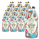 Harney & Sons botella frontal de vidrio mostrando etiqueta y beneficio de sabor puro