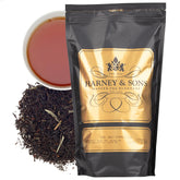 Harney & Sons frente del paquete mostrando etiquetado y cantidad, destaca conservación