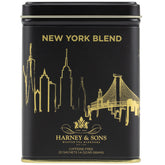 Harney & Sons lata frontal New York mostrando diseño y protección