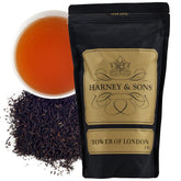 Harney & Sons paquete frontal de Tower of London, diseño resellable y detalle de 16 oz