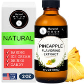 Harvest Moon Delights botella frontal mostrando extracto de piña, beneficio: apariencia profesional